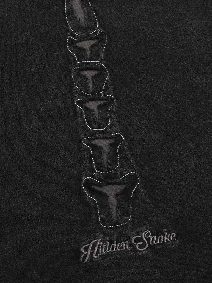 İskelet Tasarım Oversize T-Shirt