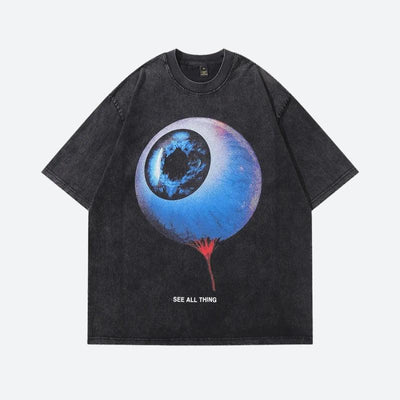 Evren Gözü Temalı Oversize T-Shirt